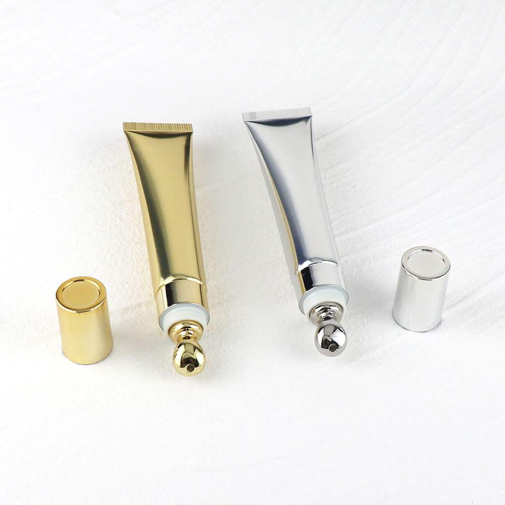 [In stock]20g high-gloss gold and silver aluminum-plastic cosmetic hose 20ml zinc alloy/ceramic/water drop/pump head eye cream tube,best recommendation