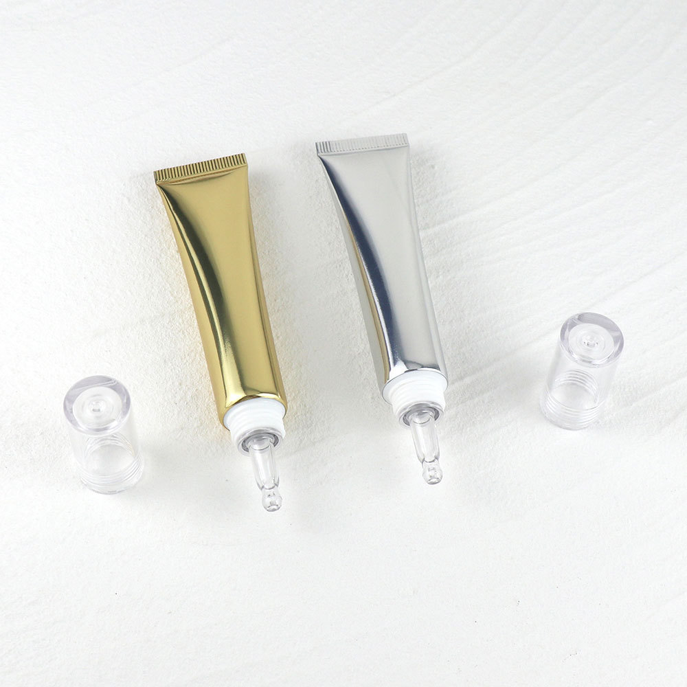 [In stock]20g high-gloss gold and silver aluminum-plastic cosmetic hose 20ml zinc alloy/ceramic/water drop/pump head eye cream tube,best recommendation