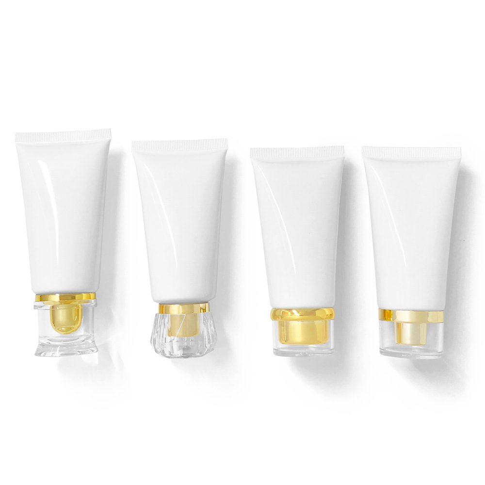 [In stock]50g white cosmetic tube plastic squeeze bottle,hot selling product
