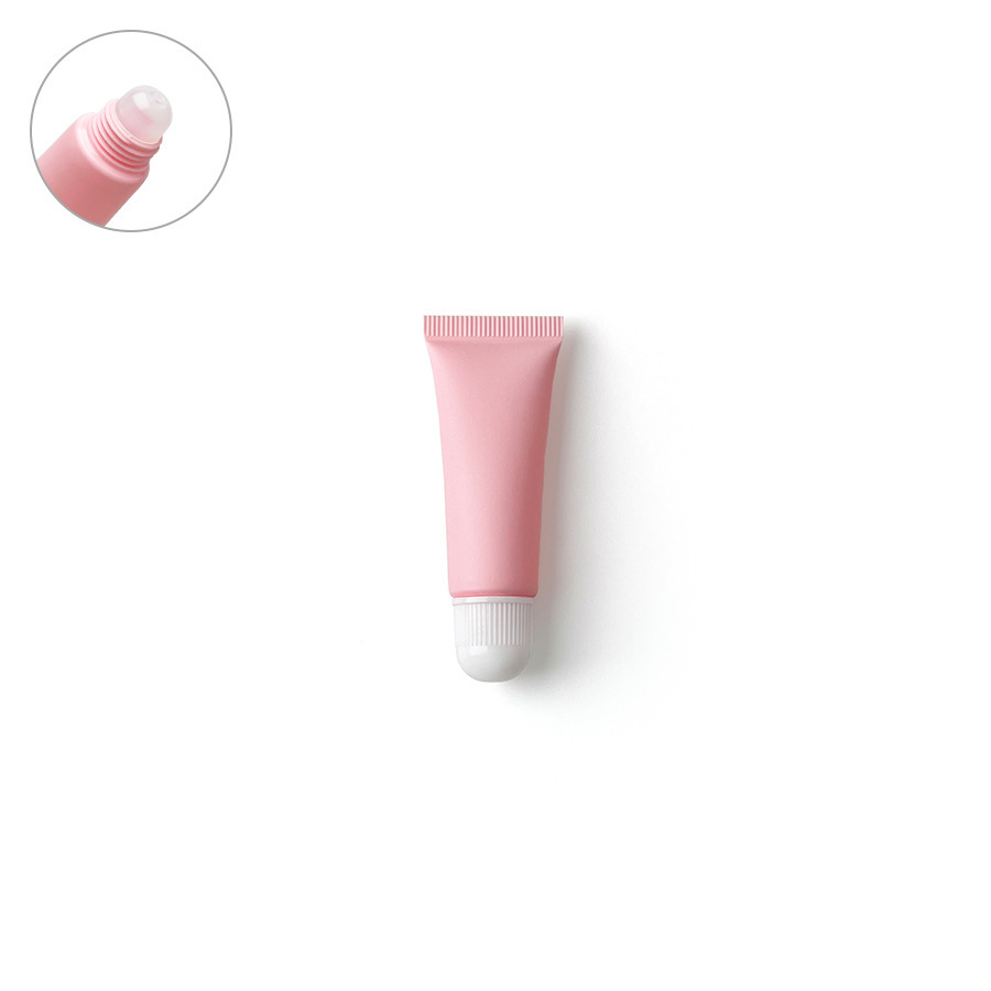 [In stock]10ml/g pink frosted cosmetic plastic hose, roller ball empty bottle,hot selling product