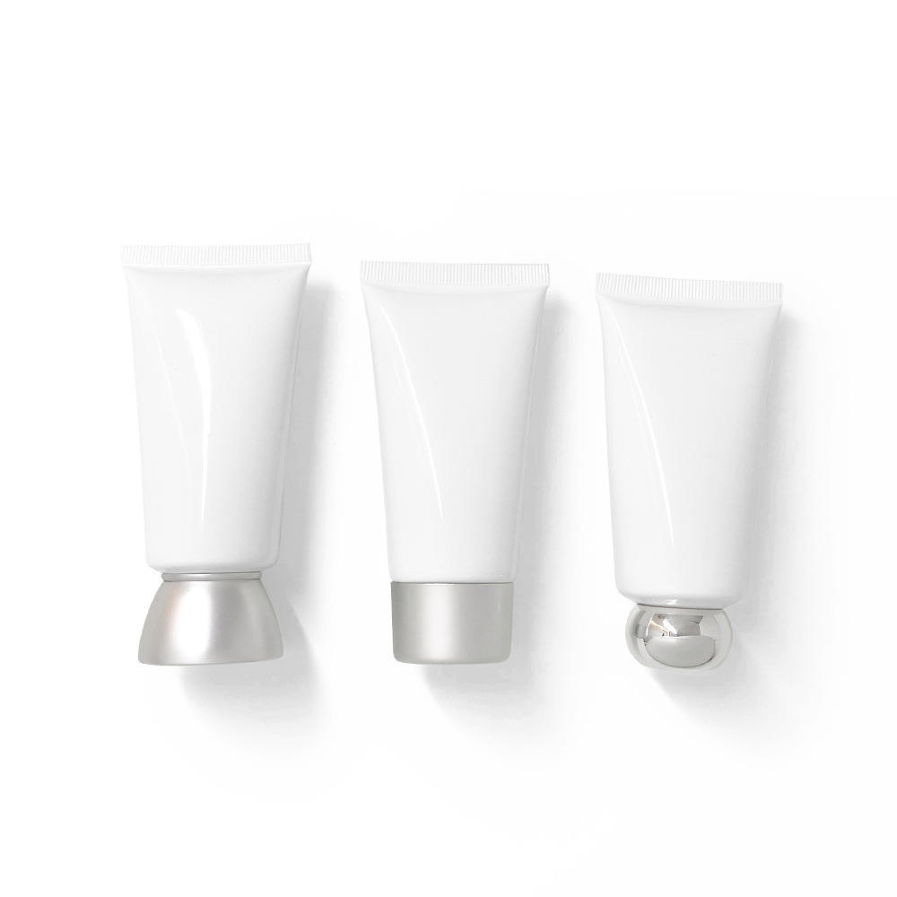 [In stock]50g white cosmetic tube plastic squeeze bottle,hot selling product