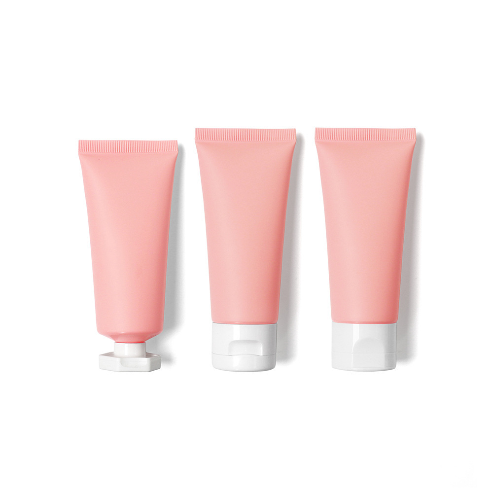 [In stock]60g/ml peach pink frosted hose matte cosmetic plastic bottle,hot sale