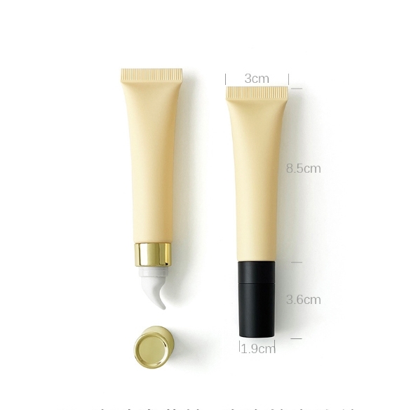 [In stock]15ml/g light yellow frosted matte cosmetic plastic hose, hot sale,best recommendation