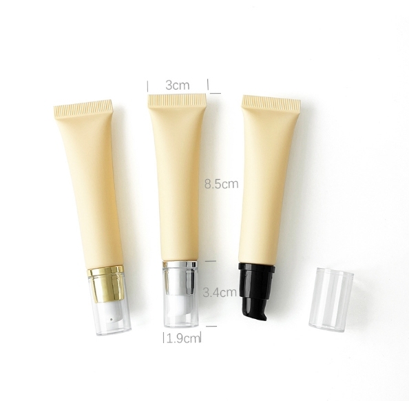 [In stock]15ml/g light yellow frosted matte cosmetic plastic hose, hot sale,best recommendation