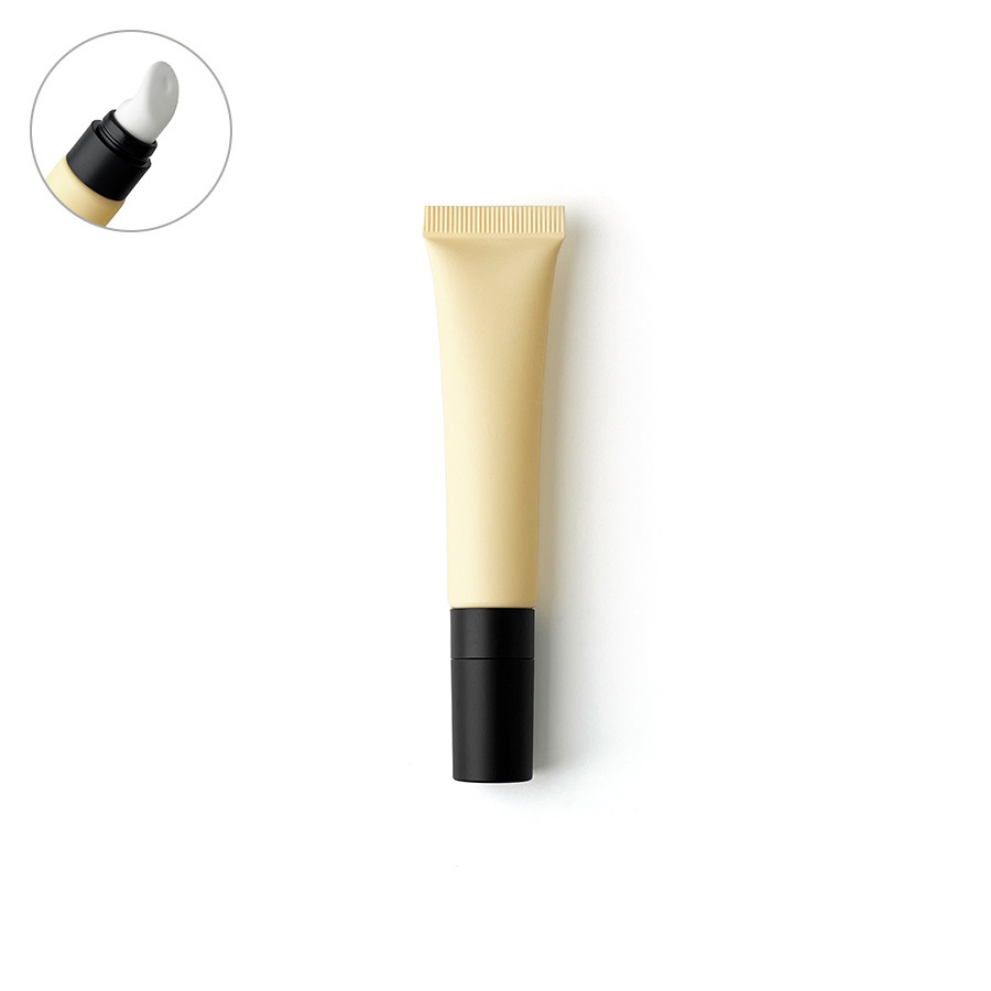 [In stock]15ml/g light yellow frosted matte cosmetic plastic hose, hot sale,best recommendation