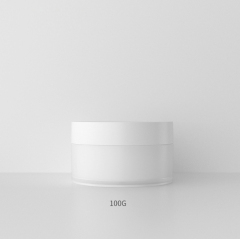 [In stock]100gPP double-layer frosted, face cream box, lotion foundation box, morning and night cream bottle，best recommendation