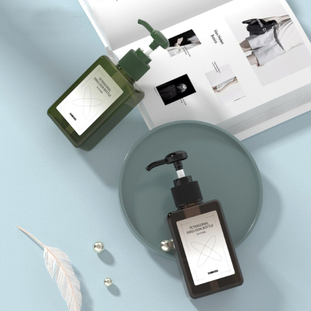 [In stock]100ml square lotion bottle squeeze bottle shampoo bottle shower gel bottle hand soap bottle，the treasure of the shop
