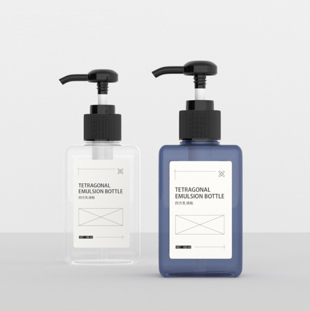 [In stock]100ml square lotion bottle squeeze bottle shampoo bottle shower gel bottle hand soap bottle，the treasure of the shop