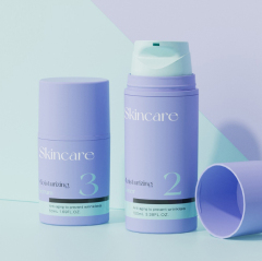 30-100ML long mouth vacuum lotion bottle plastic press lotion vacuum bottle with cap