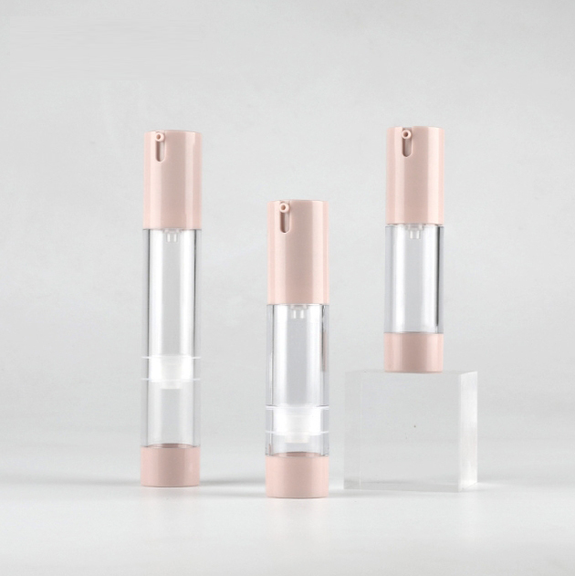 [In stock]30ml pink twist press vacuum lotion bottle, desktop vacuum bottle，hot selling product