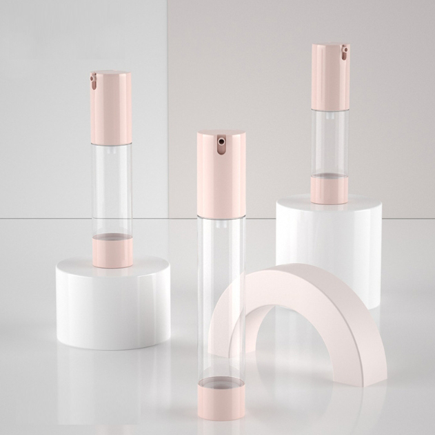 [In stock]30ml pink twist press vacuum lotion bottle, desktop vacuum bottle，hot selling product