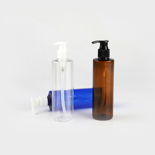 [In stock]250ml PET flat shoulder lotion screw pump bottle, lotion bottle press bottle, PET plastic bottle，best recommendation