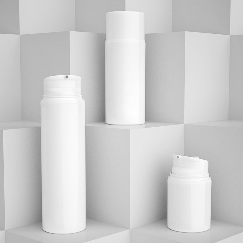 [In stock]30ml-150ml porcelain white vacuum bottle lotion bottle facial cleanser，the treasure of the shop