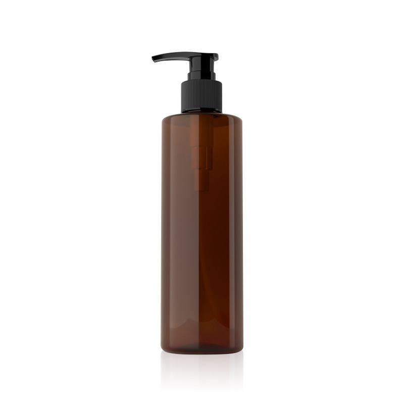 [In stock]250ml PET flat shoulder lotion screw pump bottle, lotion bottle press bottle, PET plastic bottle，best recommendation