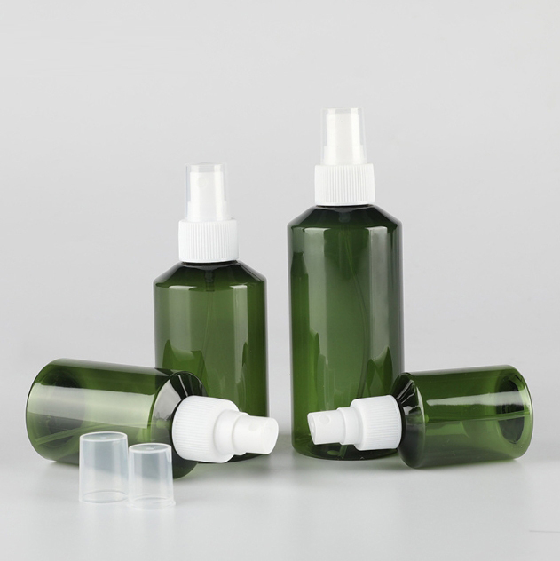 [In stock]50ml100ml150ml200ml spray bottle, dark green oblique shoulder spray bottle, PET plastic bottle，hot selling product