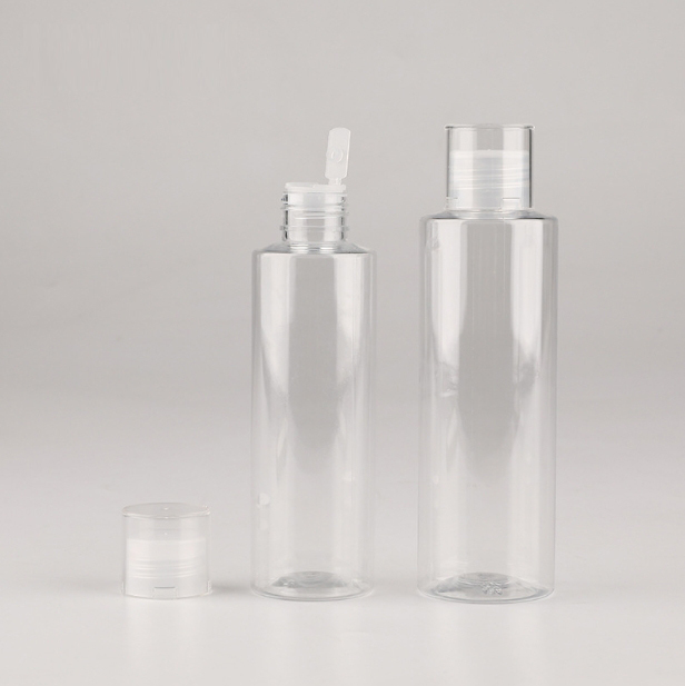 [In stock]100-500ML flat shoulder cover bottle, PET plastic bottle, flip cover inner plug cosmetics packaging bottle,hot selling product