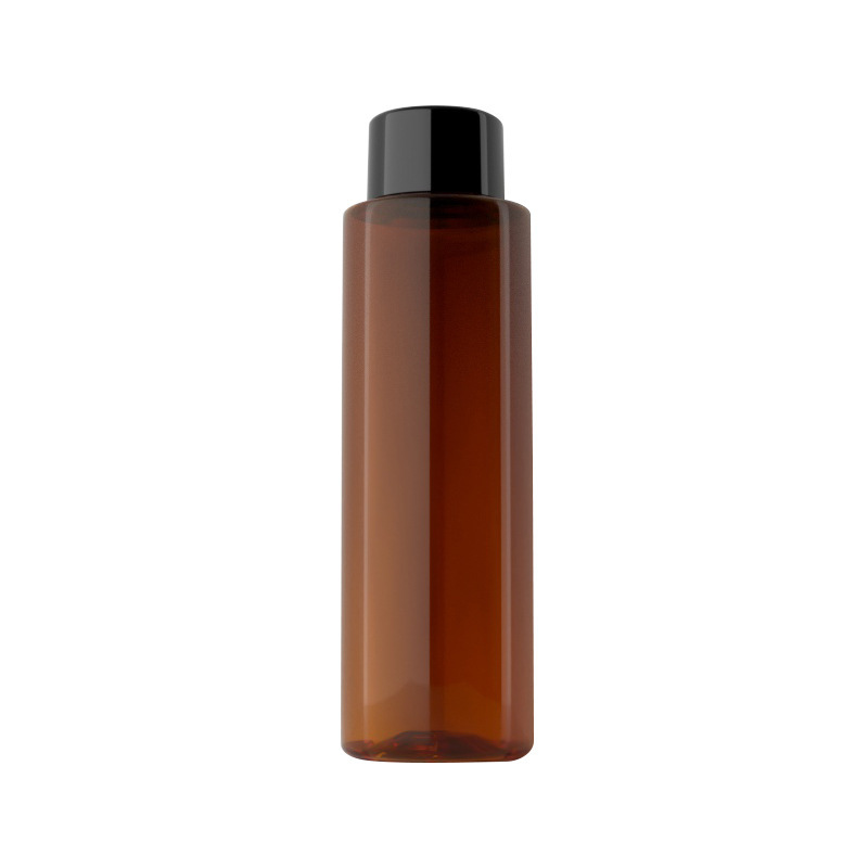 [In stock]250ml flat shoulder double cover bottle lotion bottle PET plastic bottle,the treasure of the shop