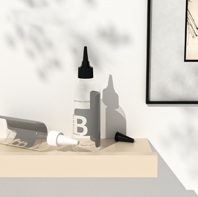 [In stock]100ml round shoulder pointed mouth bottle painted pigment PET plastic bottle,hot selling product