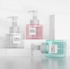[In stock]250ml square bottle push type mousse foaming bottle,best recommendation