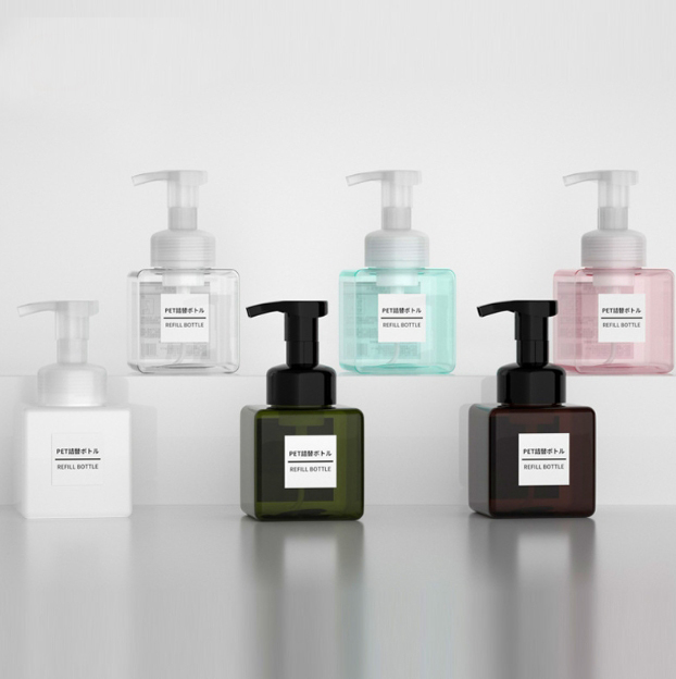 [In stock]250ml square bottle push type mousse foaming bottle,best recommendation