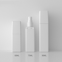 [In stock]60/75/90ml PE square fine mist spray bottle, square full cover spray bottle,best recommendation