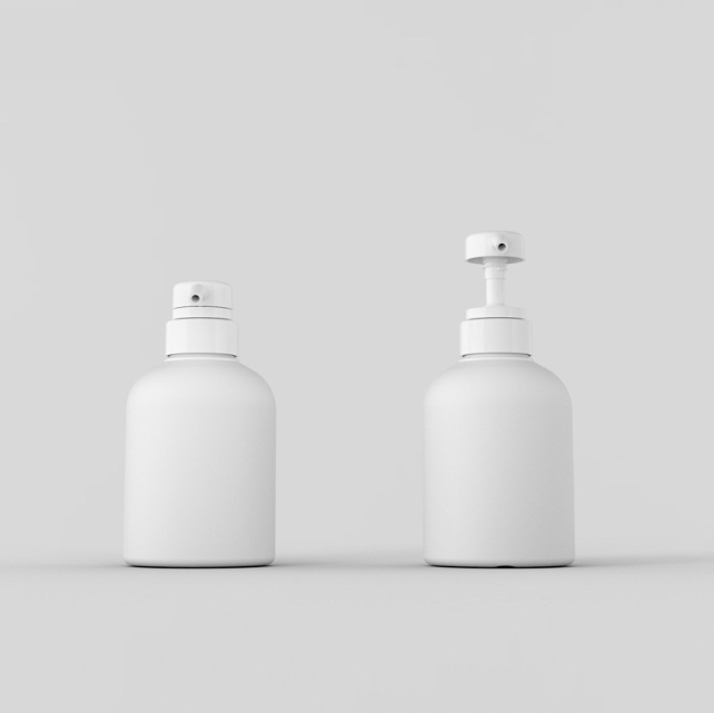 [In stock]300ML double layer round shoulder lotion bottle plastic bottle, best recommendation
