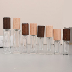 [In stock]5/10/20ML wooden cover perfume spray glass bottle,the treasure of the shop