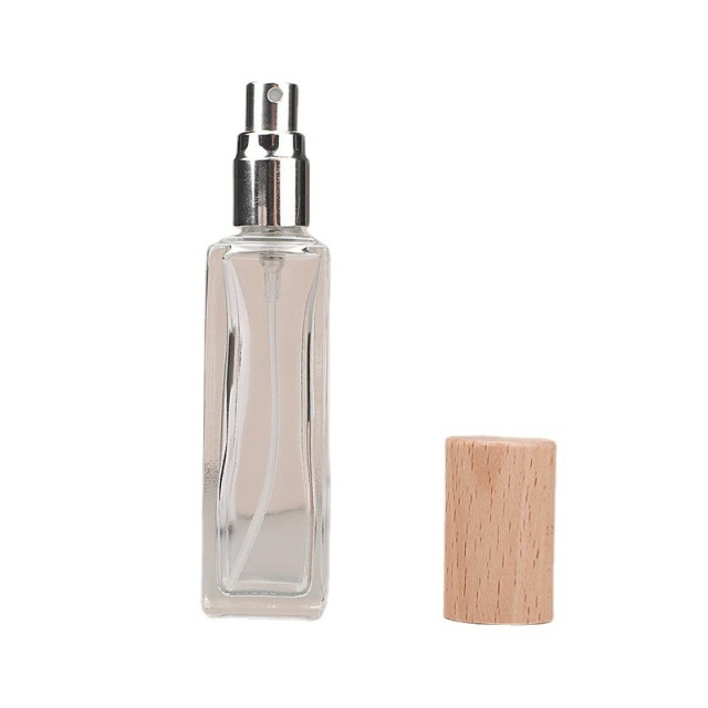 [In stock]5/10/20ML wooden cover perfume spray glass bottle,the treasure of the shop