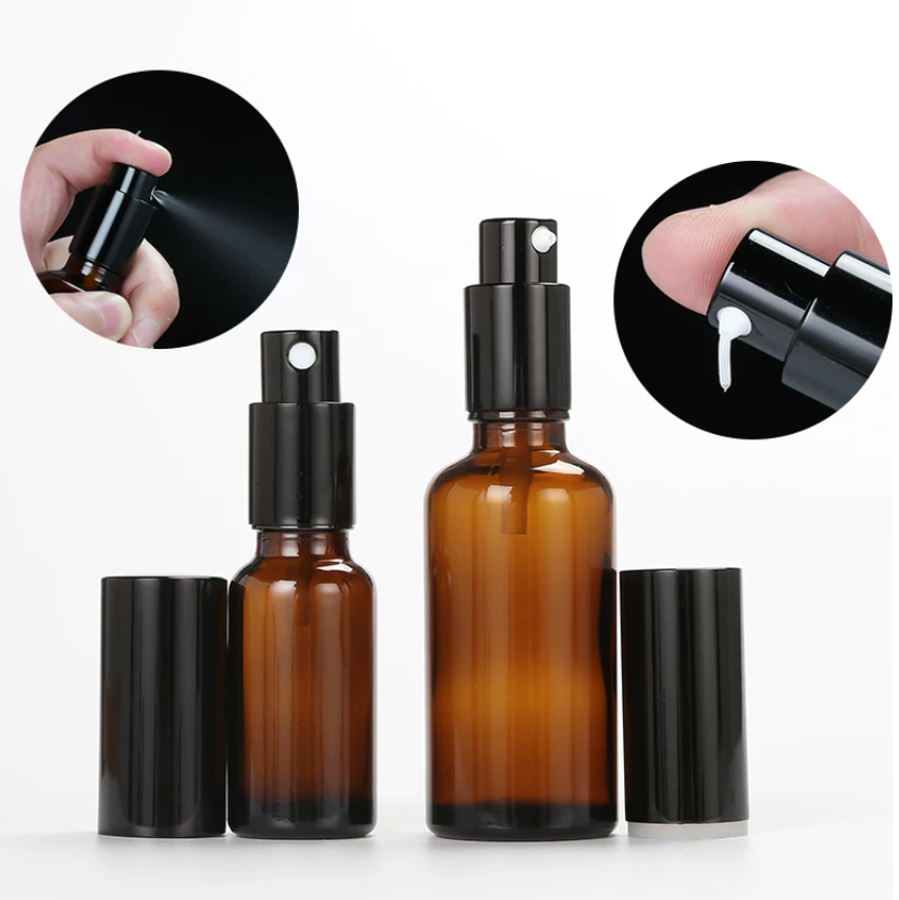 5ml/10ml/15ml/20ml/30ml/50ml/100ml Glass Spray Bottles with Fine Mist Sprayer, Refillable Cosmetic Containers for Perfume, Toner, Essential Oils, Lotion, Travel Liquid Dispenser Bottles