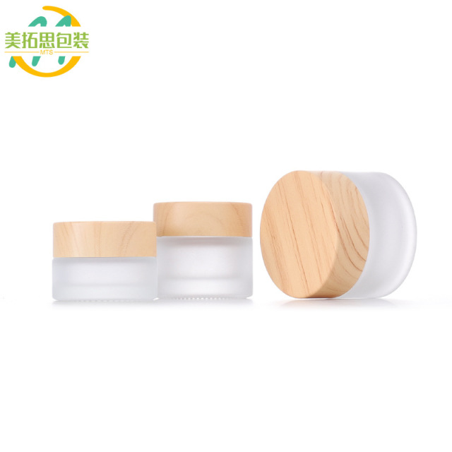 30g Wood Grain Lid Cream Bottle 15g Eye Cream Face Cream Bottle 5g10g50g100g Mask Jar Glass Refill Bottle