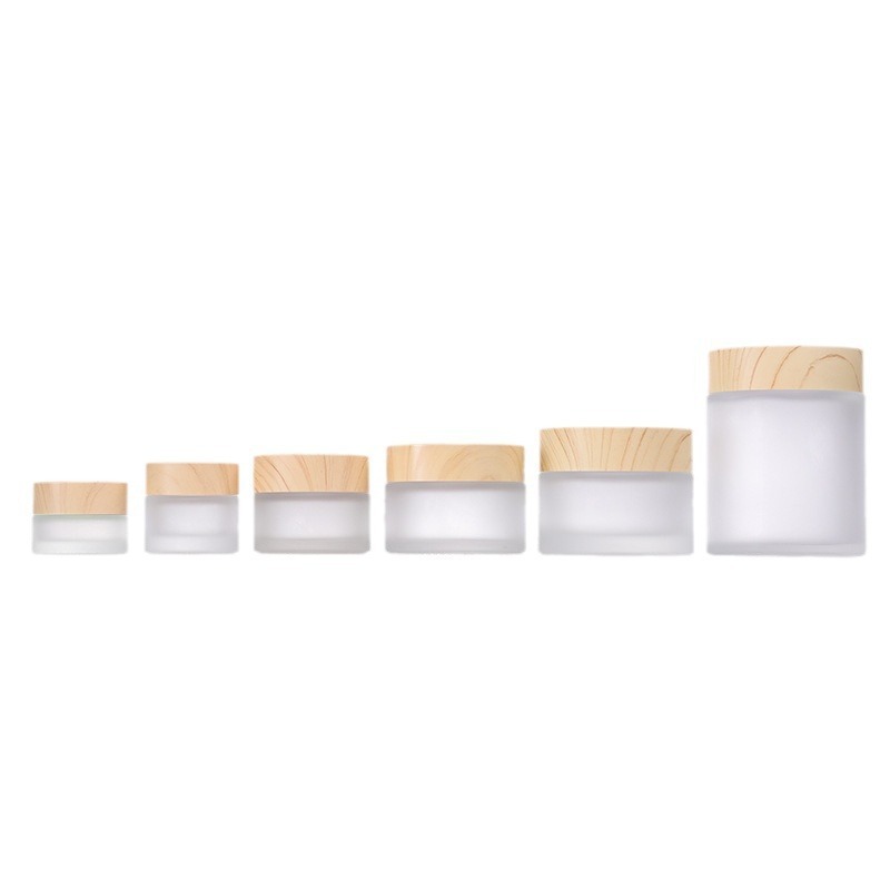 30g Wood Grain Lid Cream Bottle 15g Eye Cream Face Cream Bottle 5g10g50g100g Mask Jar Glass Refill Bottle