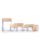 30g Wood Grain Lid Cream Bottle 15g Eye Cream Face Cream Bottle 5g10g50g100g Face Mask Jar Glass Refill Bottle