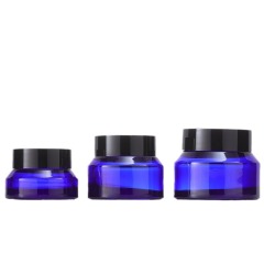 30g Blue Cream Jar 15g Original Blue Slanted Shoulder Face Cream Jar 50g Eye Cream Mask Jar Glass Refill Bottle