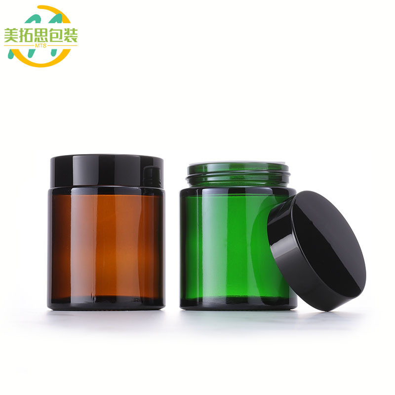 100g Cream Jar - Amber, Transparent, Green, Blue Face Cream Jar - Lotion Mask Container - Glass Refillable Bottle