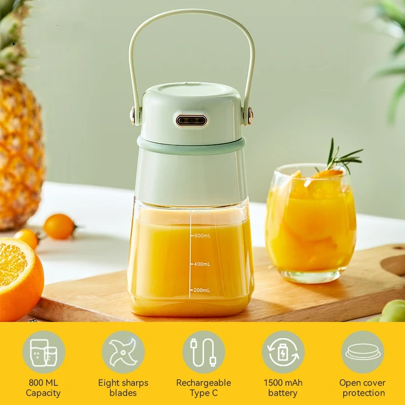 800ml Rechargeable Portable Juicer Manufacturer - Wireless Mixer Bottle