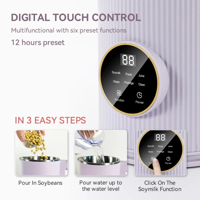 OEM 1000ML Nut & Soy Milk Maker - Automatic Touch Control with Presets