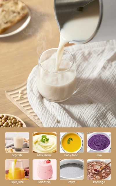 Customized 1000ML Electric Soymilk Maker - Stainless Steel Jar