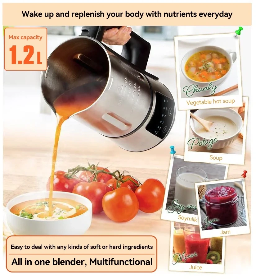 1200ML Multifunctional Blender & Soy Milk Maker - Custom Logo