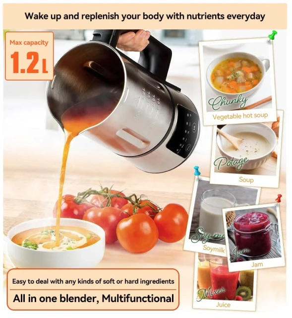 1200ML Multifunctional Blender & Soy Milk Maker - Custom Logo