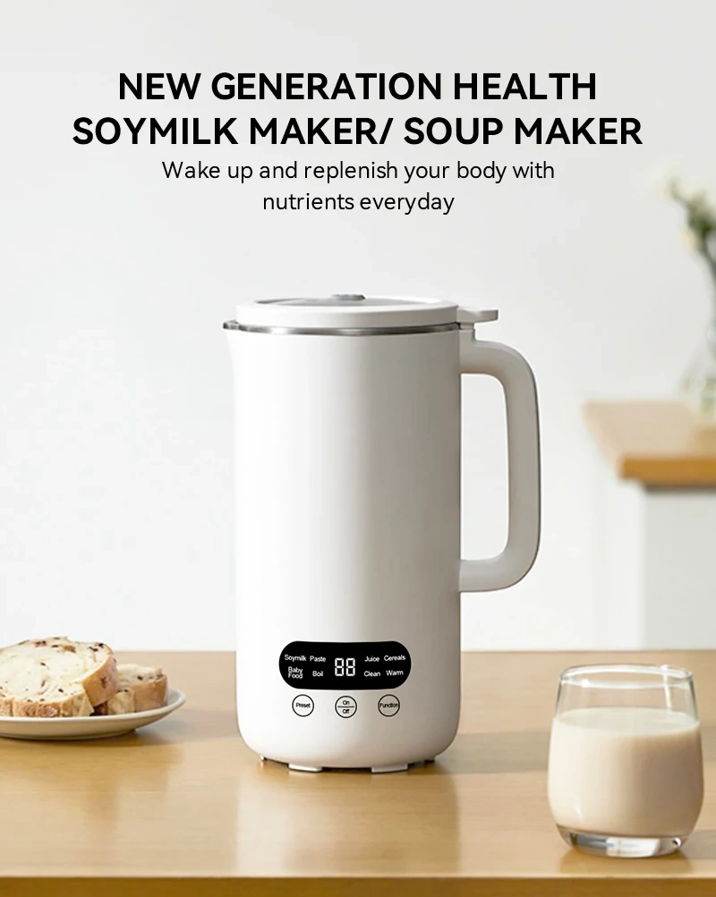 Customized 1000ML Electric Soymilk Maker - Stainless Steel Jar