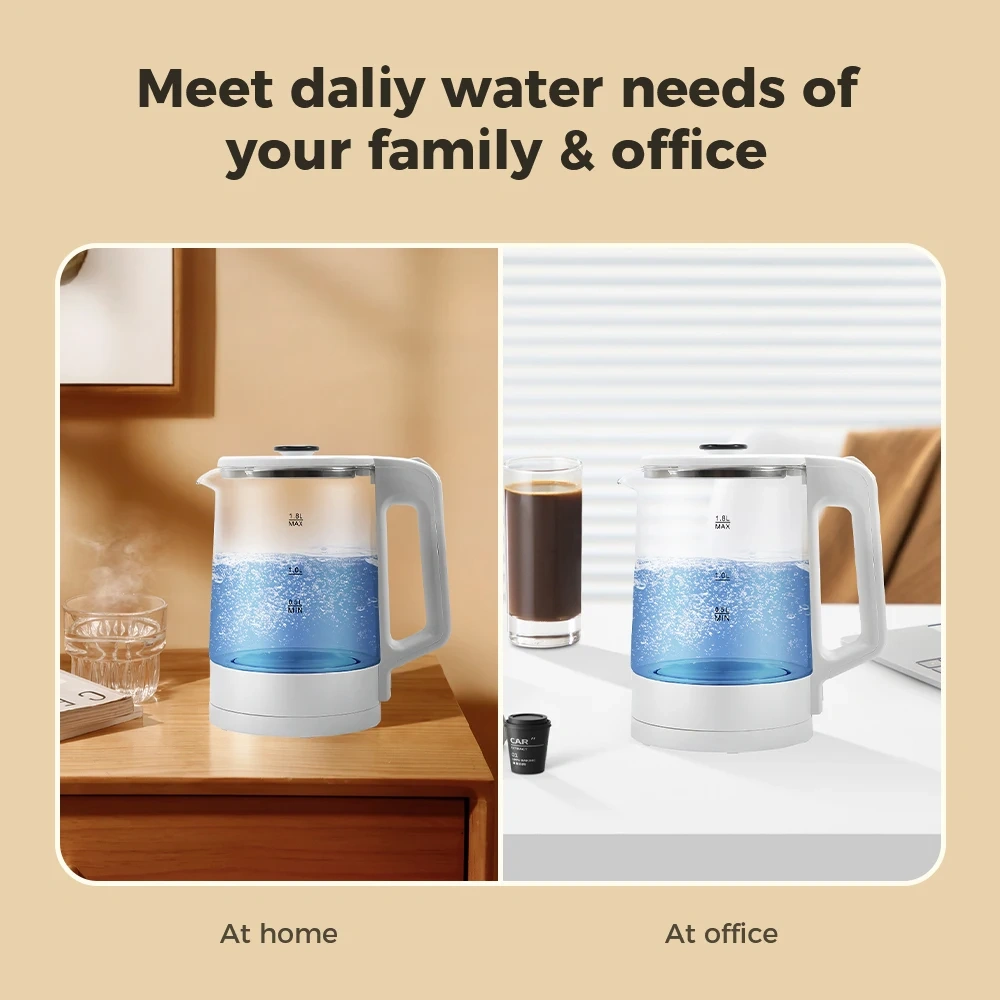 1.5L Water Heater Electric Glass Kettle for Home / office /hotel