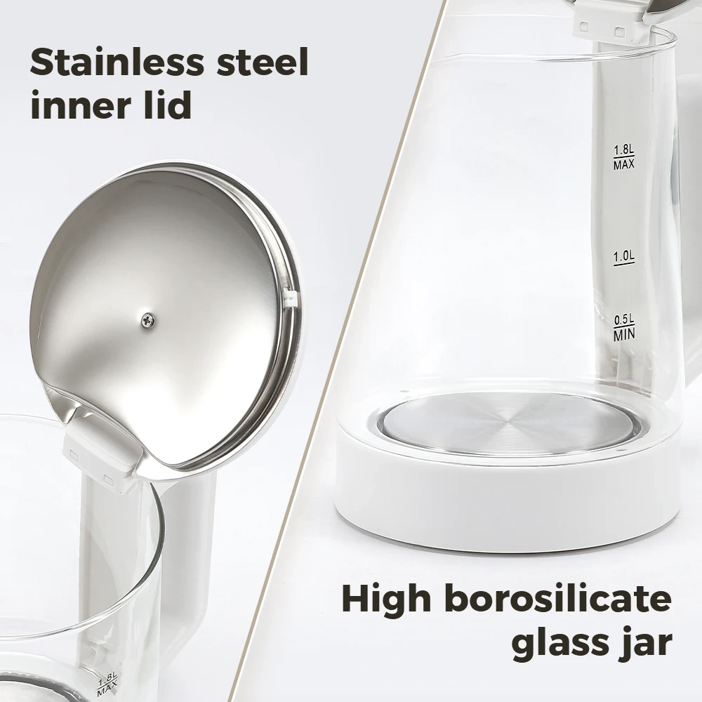 1.5L Water Heater Electric Glass Kettle for Home / office /hotel