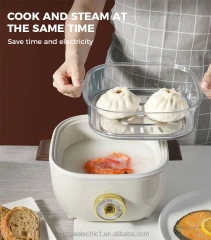 Hot Pot with Steamer Non-stick Hot Pot Cooker Multi-functional Cooker