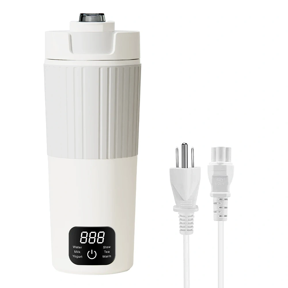 Temperature Control 600ml Portable Travel kettle Electric Heating Cup