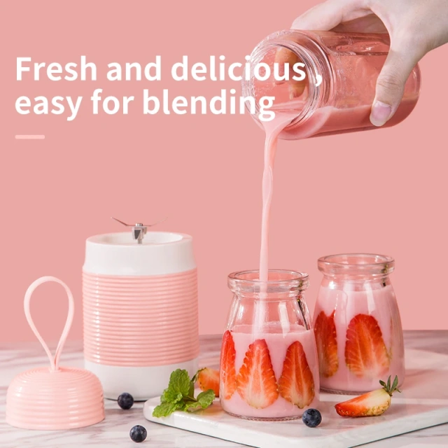 300ML Capacity Mini Portable USB Juice Blender Rechargeable Travel Battery Juicer