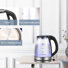 1.8L Glass Electric Kettle for Home/Hotel Glass water Boiler