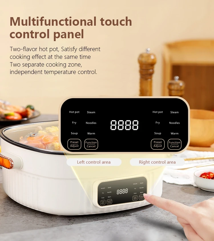 Electric Hot Pot with Semi-Separate Bowls Yuan Yang Hot Pot