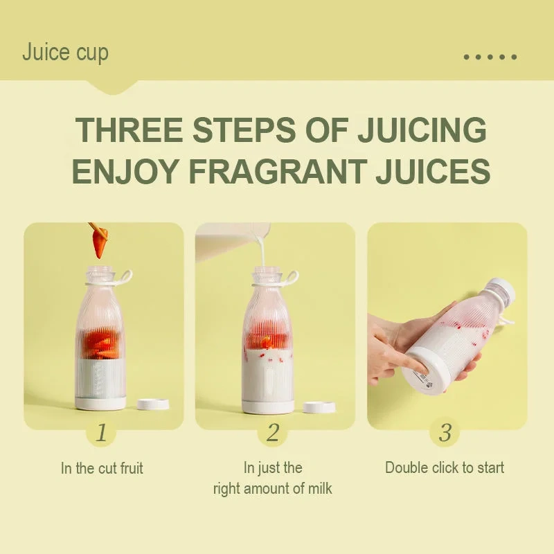 300ML Electric Mini Blender Small Size Rechargeable Portable Blender