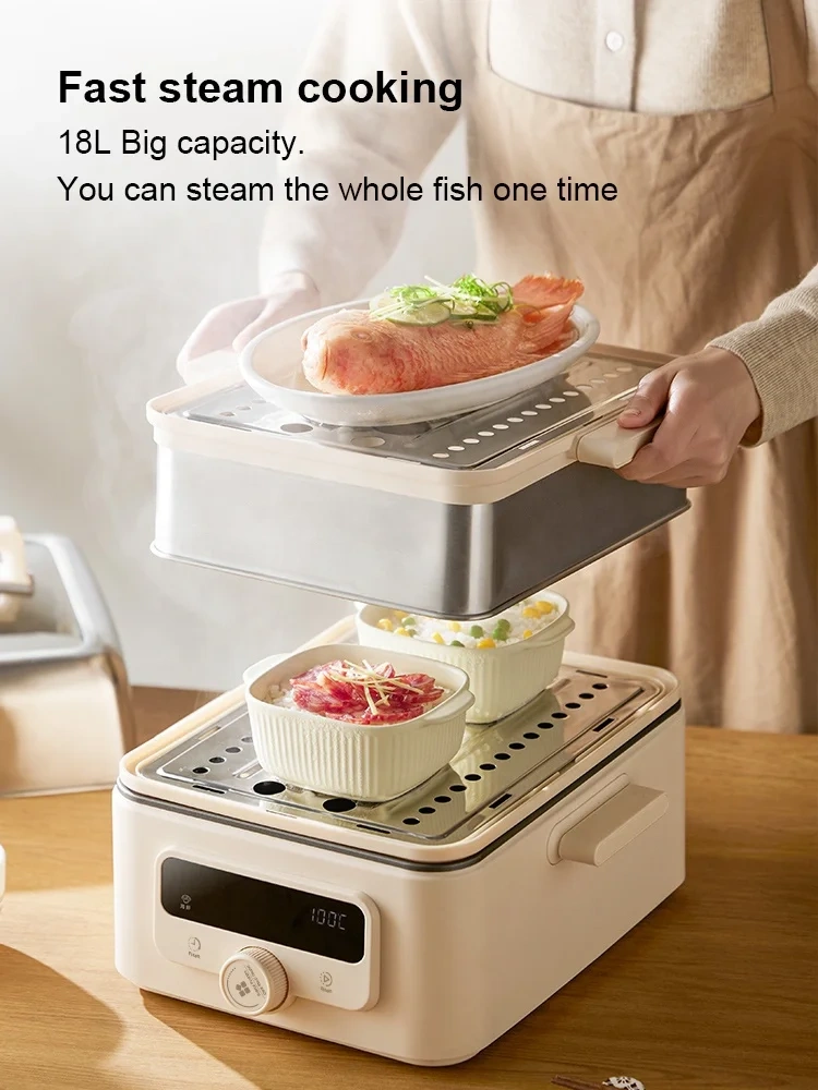 Electric Steamer Steam Cooker Multi-functional Hot Pot
