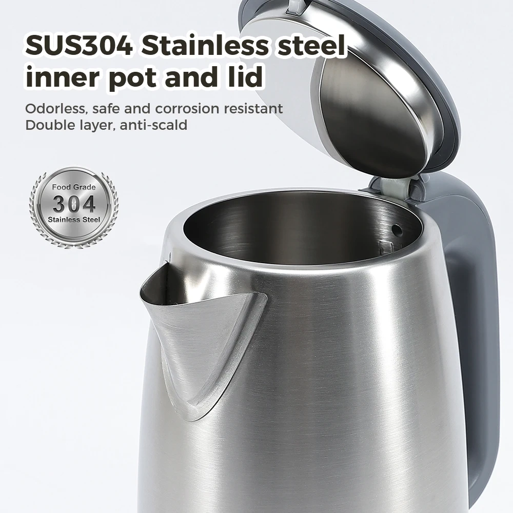1.8L 304 stainless steel Electric Kettle for Home & Hotel & office